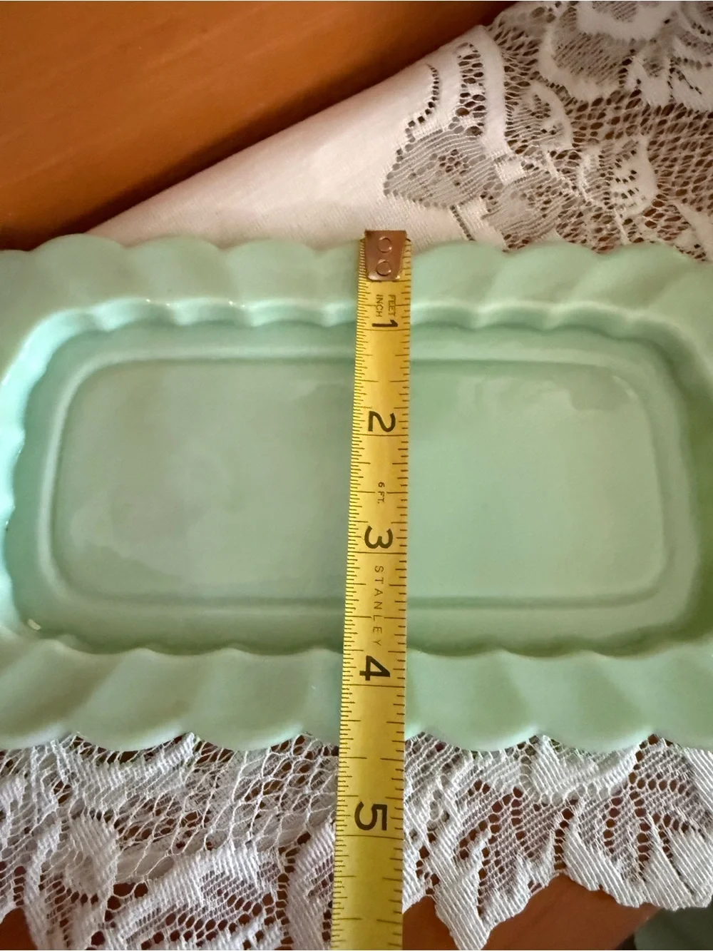 Pioneer Woman Green Ceramic Butter Dish